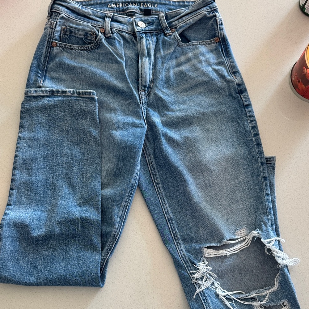 American Eagle Blue Mom Jeans